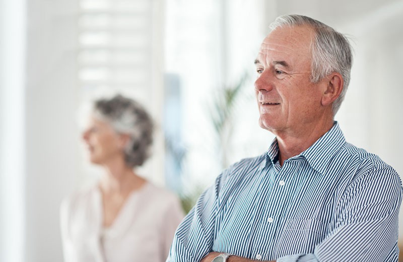 Older Person Deep in Thought